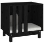 Caseta para perros madera maciza de pino negro 60x45x57 cm de vidaXL, Casetas para perros - Ref: Foro24-822480, Precio: 83,99...