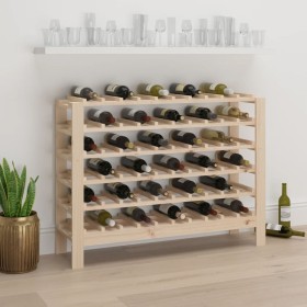 Solid pine wood bottle rack 109.5x30x82 cm by vidaXL, Wine racks - Ref: Foro24-822546, Price: 72,38 €, Discount: %