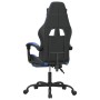 Drehbarer Gaming-Stuhl und Fußstütze aus schwarzem, blauem Kunstleder von vidaXL, Gaming-Stühle - Ref: Foro24-349579, Preis: ...