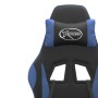 Silla gaming giratoria y reposapiés cuero sintético negro azul de vidaXL, Sillones para videojuegos - Ref: Foro24-349579, Pre...