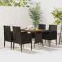 Juego de comedor de jardín 5 piezas ratán sintético negro de vidaXL, Conjuntos de jardín - Ref: Foro24-3120099, Precio: 379,1...