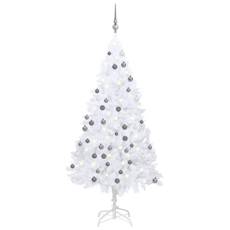 Beleuchteter Weihnachtsbaum mit Lichtern und Kugeln weiß 120 cm von vidaXL, Weihnachtsbäume - Ref: Foro24-3077711, Preis: 48,...