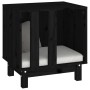 Caseta para perros madera maciza de pino negro 50x40x52 cm de vidaXL, Casetas para perros - Ref: Foro24-822475, Precio: 63,08...