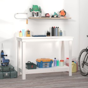 Solid white pine wood workbench 110x50x80 cm by vidaXL, Work tables - Ref: Foro24-822502, Price: 100,94 €, Discount: %