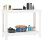 Werkbank aus massivem Weißkiefernholz, 110 x 50 x 80 cm von vidaXL, Arbeitstische - Ref: Foro24-822502, Preis: 100,87 €, Raba...