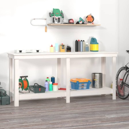 Solid white pine wood workbench 180x50x80 cm by vidaXL, Work tables - Ref: Foro24-822512, Price: 157,35 €, Discount: %