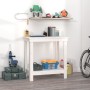 Solid white pine wood workbench 80x50x80 cm by vidaXL, Work tables - Ref: Foro24-822497, Price: 86,77 €, Discount: %