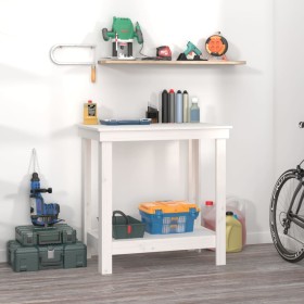 Solid white pine wood workbench 80x50x80 cm by vidaXL, Work tables - Ref: Foro24-822497, Price: 84,99 €, Discount: %