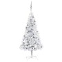 Árbol de Navidad preiluminado con luces y bolas plateado 120 cm de vidaXL, Arboles de navidad - Ref: Foro24-3077694, Precio: ...