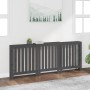 Solid pine wood radiator cover in gray, 210x21x85 cm by vidaXL, Accessories for heating radiators - Ref: Foro24-822588, Price...