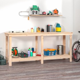 Solid pine wood workbench 180x50x80 cm by vidaXL, Work tables - Ref: Foro24-822511, Price: 141,72 €, Discount: %