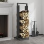 Firewood holder solid gray pine wood 33.5x30x110 cm by vidaXL, Firewood bags and holders - Ref: Foro24-822623, Price: 60,16 €...