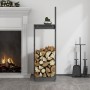 Firewood holder solid gray pine wood 33.5x30x110 cm by vidaXL, Firewood bags and holders - Ref: Foro24-822618, Price: 36,58 €...