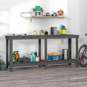 Solid gray pine wood workbench 180x50x80 cm by vidaXL, Work tables - Ref: Foro24-822513, Price: 122,49 €, Discount: %