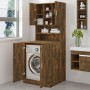 Smoked oak plywood washing machine cabinet by vidaXL, Accessories for washing machines and dryers - Ref: Foro24-3120182, Pric...