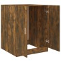 Smoked oak plywood washing machine cabinet by vidaXL, Accessories for washing machines and dryers - Ref: Foro24-3120182, Pric...