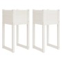 Planter 2 units solid white pine wood 40x40x81 cm by vidaXL, Pots and planters - Ref: Foro24-822125, Price: 75,65 €, Discount: %