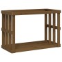 Soporte leña de exterior madera pino marrón miel 108x52x74 cm de vidaXL, Bolsas y soportes de leña - Ref: Foro24-822634, Prec...