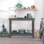 Solid gray pine wood workbench 110x50x80 cm by vidaXL, Work tables - Ref: Foro24-822503, Price: 100,87 €, Discount: %