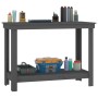 Solid gray pine wood workbench 110x50x80 cm by vidaXL, Work tables - Ref: Foro24-822503, Price: 100,87 €, Discount: %