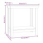 Werkbank aus massivem grauem Kiefernholz, 80 x 50 x 80 cm von vidaXL, Arbeitstische - Ref: Foro24-822498, Preis: 84,99 €, Rab...