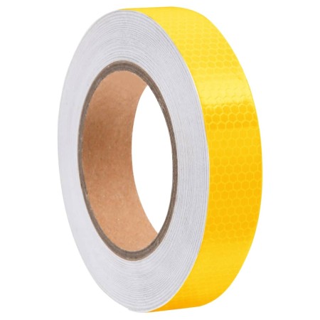 Yellow PVC reflective adhesive tape 2.5 cm x 20 m by vidaXL, Road and traffic signs - Ref: Foro24-153112, Price: 11,99 €, Dis...