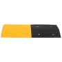 Yellow and black rubber speed bump 97x32.5x4 cm by vidaXL, Road and traffic signs - Ref: Foro24-153106, Price: 55,99 €, Disco...