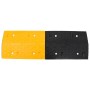 Yellow and black rubber speed bump 97x32.5x4 cm by vidaXL, Road and traffic signs - Ref: Foro24-153106, Price: 55,99 €, Disco...