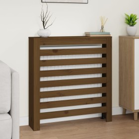 Solid pine wood radiator cover honey brown 79.5x19x84 cm by vidaXL, Accessories for heating radiators - Ref: Foro24-822594, P...