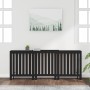 Solid black pine wood radiator cover 210x21x85 cm by vidaXL, Accessories for heating radiators - Ref: Foro24-822590, Price: 1...