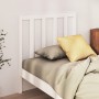 Solid white pine wood bed headboard 95x4x100 cm by vidaXL, Headboards and footboards - Ref: Foro24-822238, Price: 29,37 €, Di...