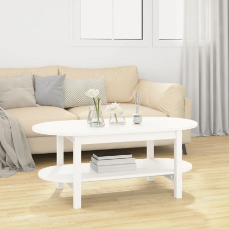 Solid white pine wood coffee table 110x55x45 cm by vidaXL, Coffee table - Ref: Foro24-822288, Price: 130,60 €, Discount: %