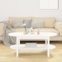 Solid white pine wood coffee table 110x55x45 cm by vidaXL, Coffee table - Ref: Foro24-822288, Price: 130,60 €, Discount: %