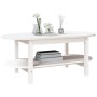 Solid white pine wood coffee table 110x55x45 cm by vidaXL, Coffee table - Ref: Foro24-822288, Price: 130,60 €, Discount: %