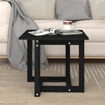 Solid black pine wood coffee table 50x50x45 cm by vidaXL, Coffee table - Ref: Foro24-822176, Price: 51,12 €, Discount: %