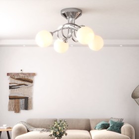 Ceiling lamp with round ceramic lampshades 4 G9 LED bulbs by vidaXL, ceiling lights - Ref: Foro24-337913, Price: 39,99 €, Dis...