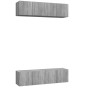 Muebles TV de pared 4 uds contrachapada gris Sonoma 60x30x30 cm de vidaXL, Muebles TV - Ref: Foro24-3120204, Precio: 138,51 €...