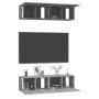 Muebles TV de pared 4 uds contrachapada gris Sonoma 60x30x30 cm de vidaXL, Muebles TV - Ref: Foro24-3120204, Precio: 138,51 €...