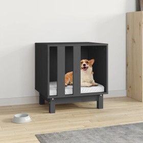 Caseta para perros madera maciza de pino gris 50x40x52 cm de vidaXL, Casetas para perros - Ref: Foro24-822473, Precio: 49,03 ...