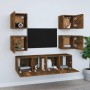 Set de muebles de TV 6 pzas madera contrachapada roble ahumado de vidaXL, Muebles TV - Ref: Foro24-3120239, Precio: 141,55 €,...