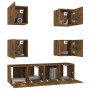 Set de muebles de TV 6 pzas madera contrachapada roble ahumado de vidaXL, Muebles TV - Ref: Foro24-3120239, Precio: 141,55 €,...