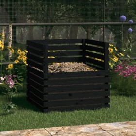 Solid black pine wood composter 80x80x78 cm by vidaXL, Composters - Ref: Foro24-822191, Price: 111,99 €, Discount: %