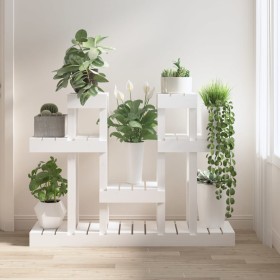 Solid white pine wood plant stand 104.5x25x77.5 cm by vidaXL, Pot stands - Ref: Foro24-822098, Price: 103,99 €, Discount: %