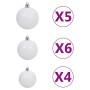 Árbol de Navidad preiluminado con luces y bolas blanco 180 cm de vidaXL, Arboles de navidad - Ref: Foro24-3077720, Precio: 13...