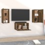 Set de muebles de TV 3 pzas madera contrachapada roble ahumado de vidaXL, Muebles TV - Ref: Foro24-3120230, Precio: 94,99 €, ...