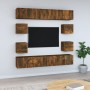 Set de muebles de TV 10 pzas madera contrachapada roble ahumado de vidaXL, Muebles TV - Ref: Foro24-3120215, Precio: 270,99 €...