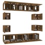 Set de muebles de TV 10 pzas madera contrachapada roble ahumado de vidaXL, Muebles TV - Ref: Foro24-3120215, Precio: 270,99 €...