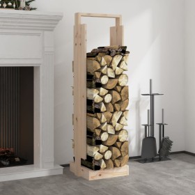 Solid pine wood firewood holder 33.5x30x110 cm by vidaXL, Firewood bags and holders - Ref: Foro24-822621, Price: 48,99 €, Dis...