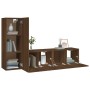 Set de muebles para TV 3 pzas madera contrachapada roble marrón de vidaXL, Muebles TV - Ref: Foro24-3120259, Precio: 111,89 €...