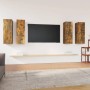 TV cabinet 4 units smoked oak plywood 30.5x30x90cm by vidaXL, TV Furniture - Ref: Foro24-3120329, Price: 171,99 €, Discount: %